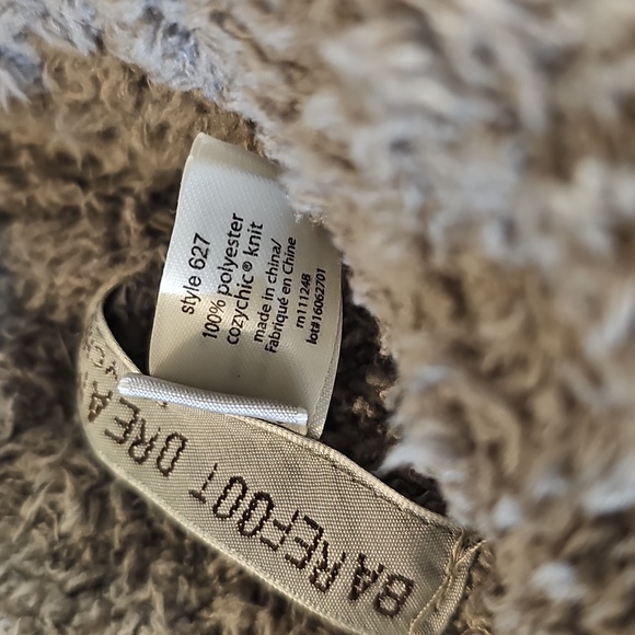 Barefoot Dreams Cozychic Beach Poncho Striped Fringe Gray Black One Size - Picture 11 of 11